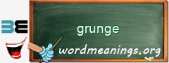 WordMeaning blackboard for grunge